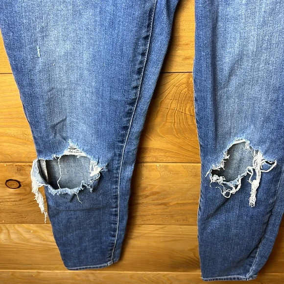 Paige‎ Womens jeans 28 Blue Verdugo Crop Stretch Distressed premium denim holes - Picture 4 of 11